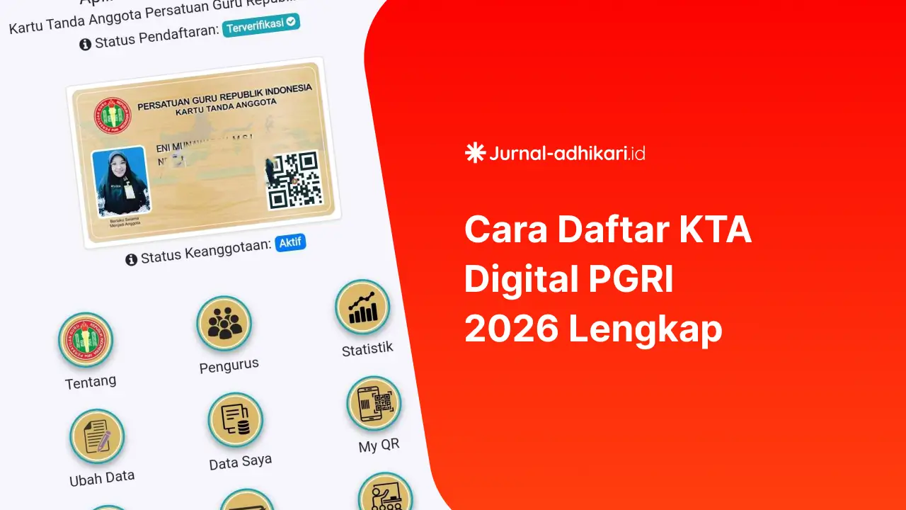 Cara Daftar KTA Digital PGRI 2026 Lengkap