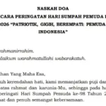 Naskah Doa Upacara Hari Sumpah Pemuda 2026 Resmi (PDF)
