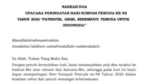 Naskah Doa Upacara Hari Sumpah Pemuda 2026 Resmi (PDF)