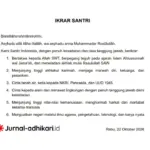 Naskah Ikrar Santri 2026 dan Doa Untuk Upacara Hari Santri